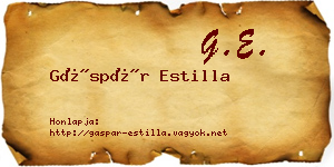 Gáspár Estilla névjegykártya